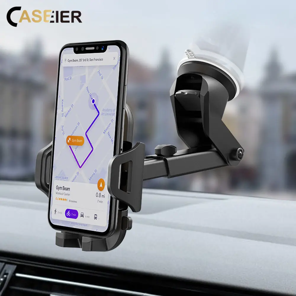 

CASEIER Car Phone Holder For iPhone X 7 8 Xiaomi Windshield Holder For Phone in car Holder For Samsung S10 S9 Support Smartphone