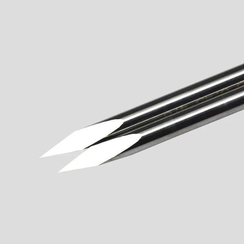 

1pc 3.175mm SHK 3 Edge CNC Router Bits Pypamid tools Carbide Woodworking 3 face Tools 6 mm SHK Stone Carving Bits