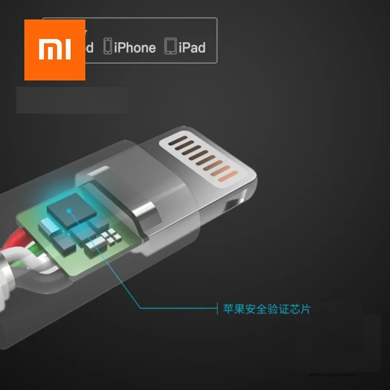 Xiaomi 3 в 1 кабель для передачи данных 100 см MFI для Lightning Micro usb type-C официальная сертификация для Android и iPhone