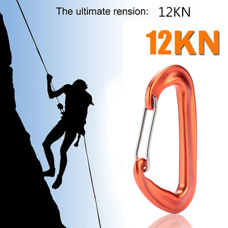 Equipment 12KN Carabiner D Shape Climbing Security Safety Master Lock