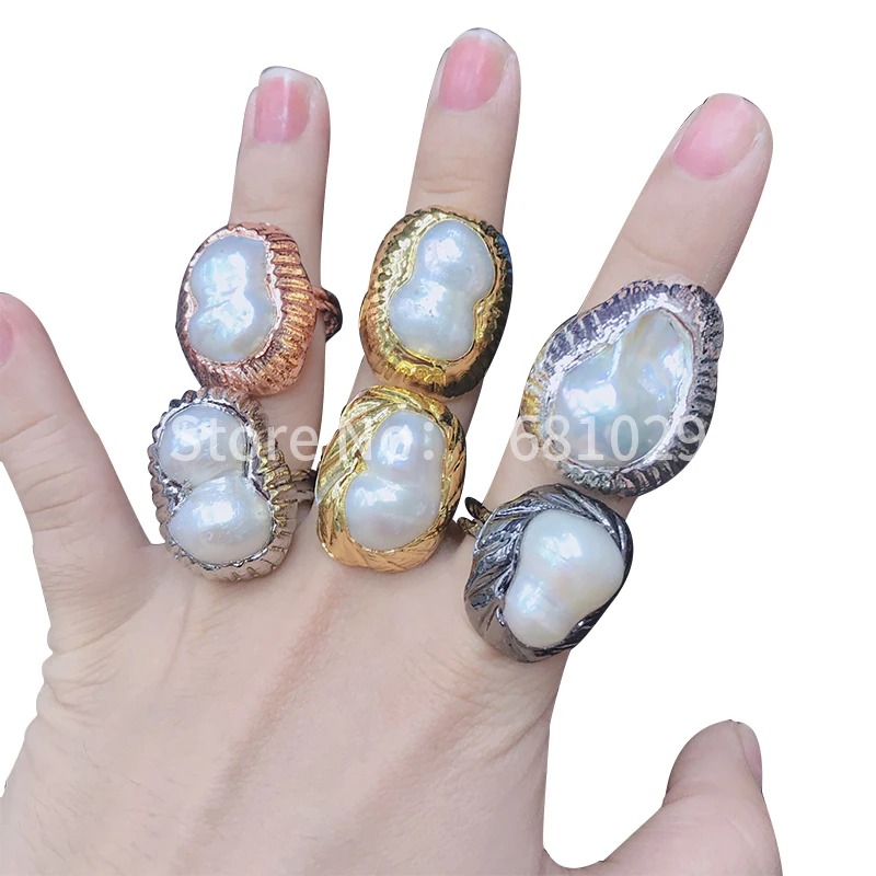 Европа и Америка нерегулярные pearl ring мода просто Личность джокер кольцо ювелирные изделия