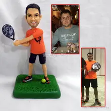 Кукла из полимерной глины индивидуальный Теннисный плеер Свадебный юбилей подарки для родителей индивидуальный брелок подарки свадебный торт Топпер Декор