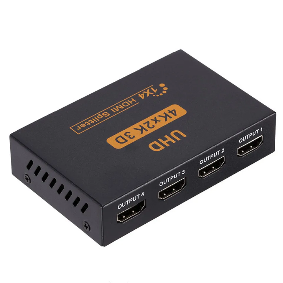 4K HDMI сплиттер Full HD 1080P видео HDMI коммутатор 1 в 2 1 в 4 Выход HDMI усилитель двойной дисплей для HDTV DVD PS3 Xbox - Цвет: 1 In 4 Out