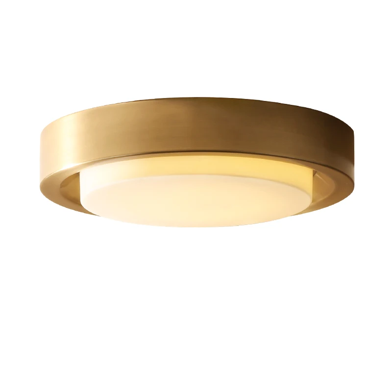 

New arrival vintage full copper ceiling lights gold luxury foyer bedroom Dining room 3000K / 6000K LED ceiling mounted lamp
