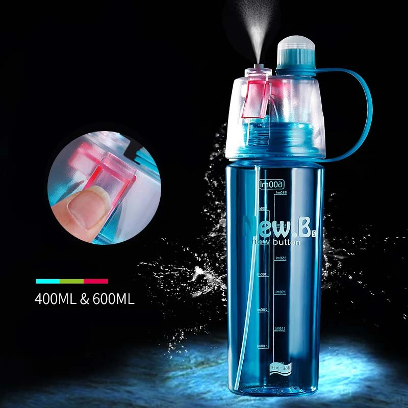 Botella atomizador portátil para agua, con atomizador de 600ML, para deportes profesionales, sin BPA, con original|Botellas de agua| - AliExpress