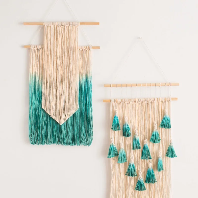 Wang Yingying Hand knit Tapestry Living room decoration Bedside Pendant Sofa background Pastoral style |