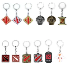 Game Dota 2 Keychain Alloy Immortal Champion Shield Bronze Metal Key Rings For Gifts Chaveiro Key Chain Dropshipping classic game wow world of warcraft lion keychain antique bronze demon king head metal shield charms key pendant chaveiro jewelry