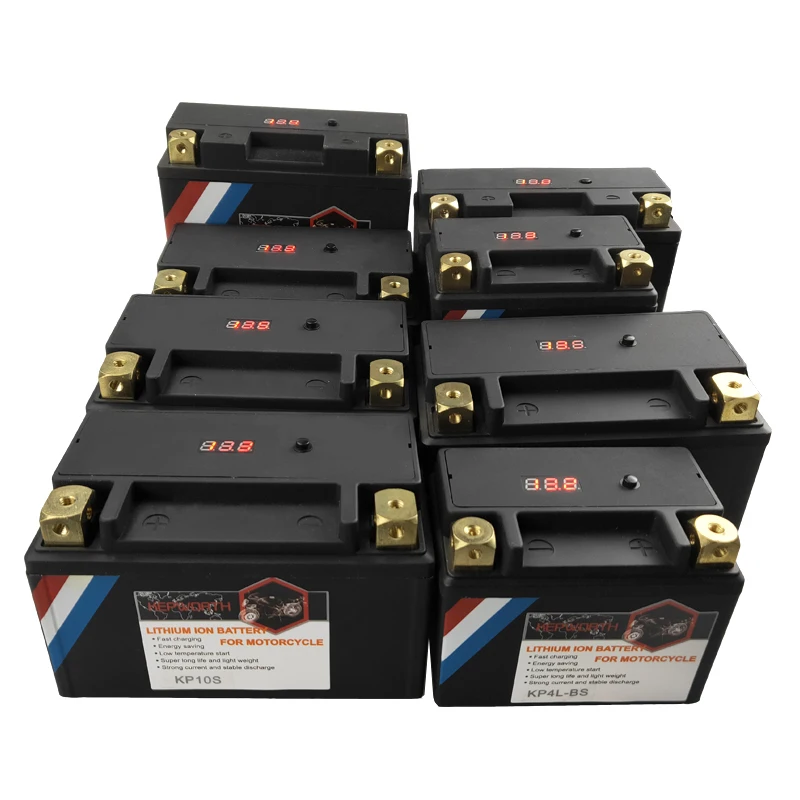KP10S 12V 10Ah стартовый Аккумулятор для мотоцикла LiFePO4 120wh скутера литиевая батарея CCA