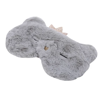 

Plush Animal Eye Cover Sleeping Mask Eyepatch Bandage Creative Travel Relax Blindfold Bear Cartoon Nap Soft Eye Shade