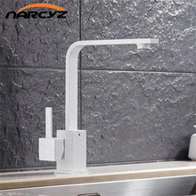 Кухонный кран белый/хромированный латунный двухслойный смеситель для кухонной раковины Высокий арочный вращающийся на 360 градусов Поворотный Смеситель для холодной и горячей воды кран XT-172