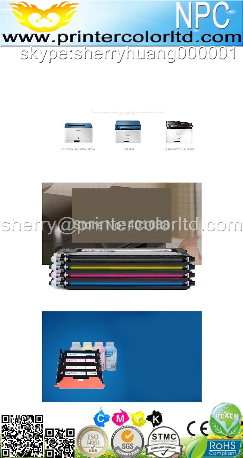 Compatible color toner cartridge for samsung clt 406 для samsung clp360/362/363/364/365/365 w/366/366 w/367/368/clx3300/3302/3304