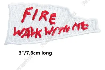 

3" Fire Walk with Me Twin Peaks Embroidered Iron On Patches for clothing t-shirt TV film movie series badge cospaly costume