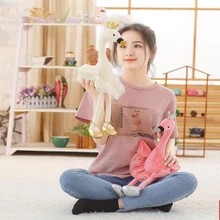 Swan Plush Toy Super Cute Cute Flamingo Doll Plush Toy Doll Plush Animal Ballet Swan With Crown Doll Pink Girl birthday gift Swan Plush Toy Super Cute Cute Flamingo Doll Plush Toy Doll Plush Animal Ballet Swan With Crown Doll Pink Girl birthday gift