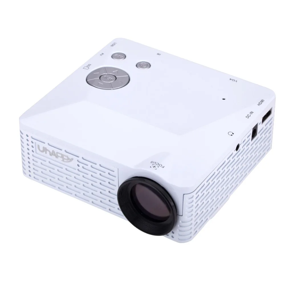 

UHAPPY U18 Mini White Projector LED Mini Projector Support 4 Types Plug Choose EU/UK/US/AU Plug