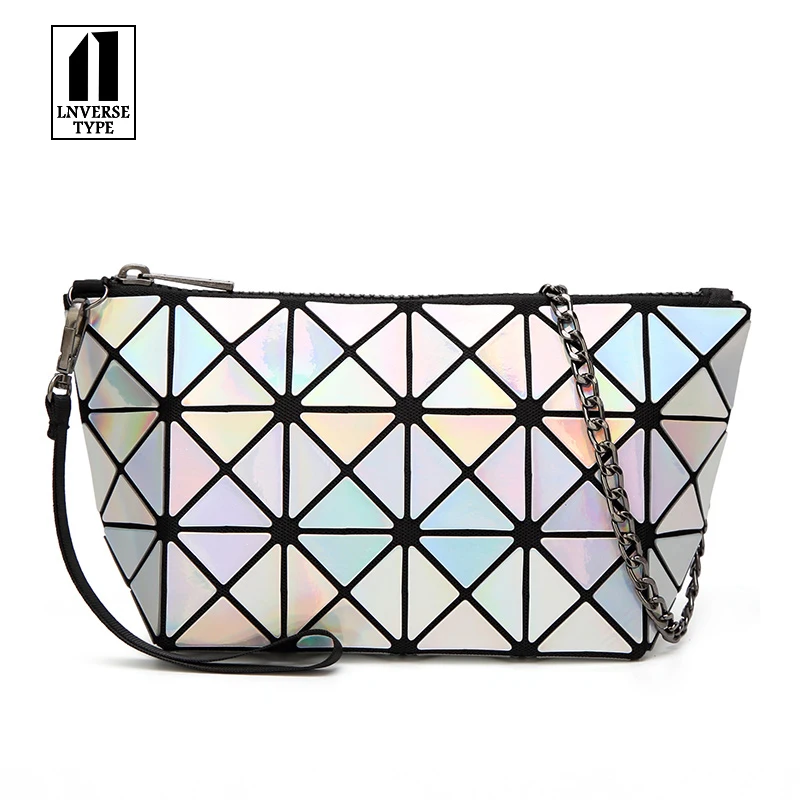 

women messenger bags geometric chain bag casual travel crossbody shoulder bag PU folding women messenger bags ladies handbags