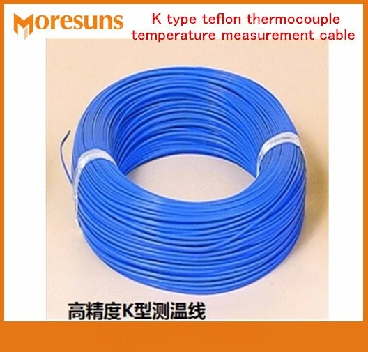 

Fast Free Ship 20M K Type Four Fluorine THERMO-COUPLE WIRE K Type Teflon Thermocouple Temperature Measurement Cable 2*0.3mm