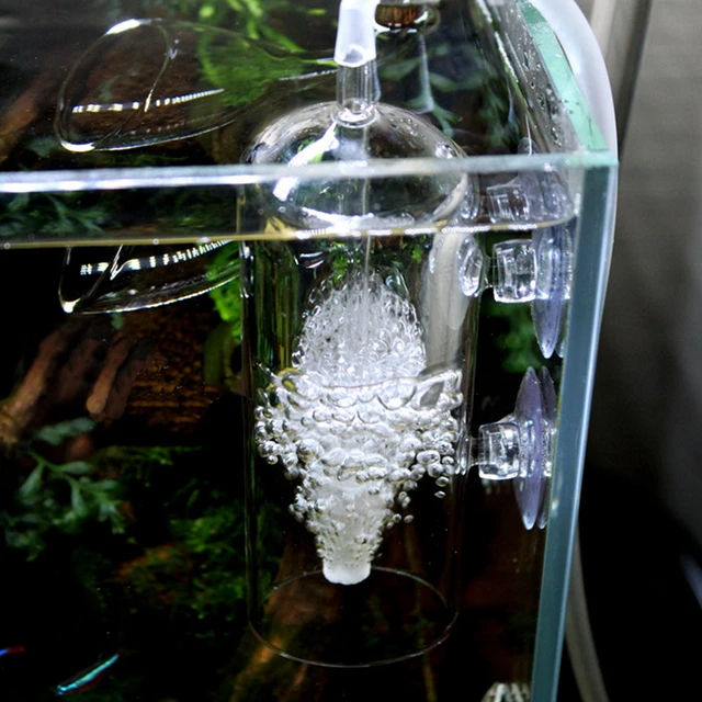 aquarium glass air dissolving cup dissolved oxygen device with air hose