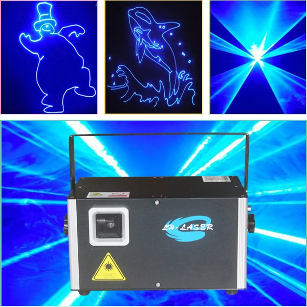 DMX512 + ILDA интерфейс Авто звук 4 Вт один синий цвет анимационный лазерный светильник