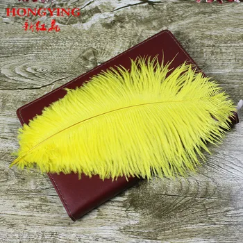 

New 50 PCS high quality natural yellow ostrich feathers 25 to 30 centimeters 10 to 12 inches feather
