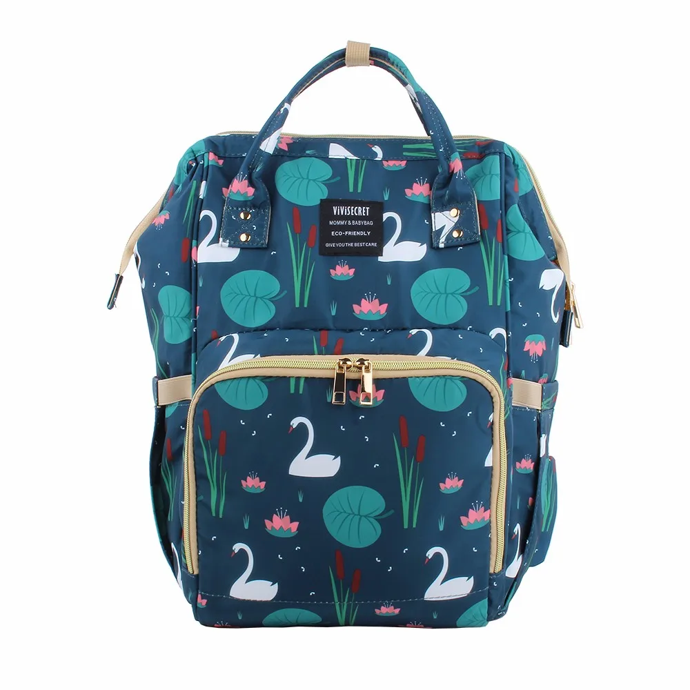  Cute Printed Baby Nappy Bag Large Capacity Diaper Bag Travel Backpack Designer Stroller Bag Baby Ca