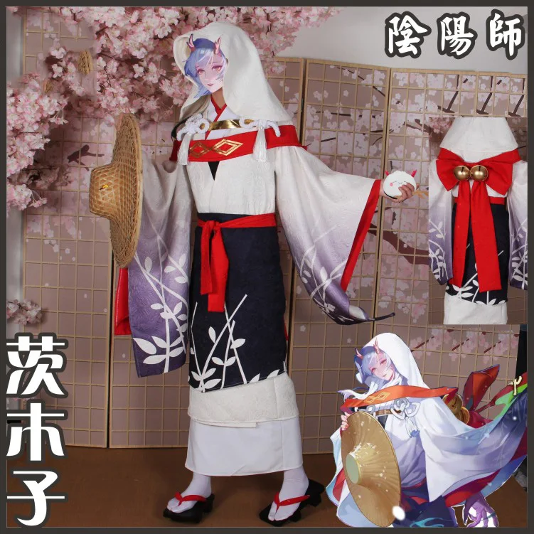Onmyoji костюм Ibaraki Douji сексуальное кимоно прекрасный униформа Косплей Костюм
