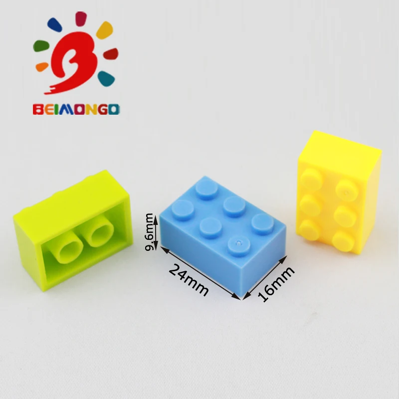 Бесплатная доставка! Строительные блоки BEIMONGO Bricks2x3 100 шт. пикселей Развивающие и