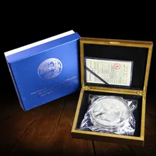 Год 1000 г 1 кг вес Китай панда покрытием серебряные монеты с COA сертификат животных монеты подарок копия