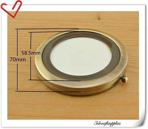 Qualidade em Branco Moldura de Espelho de Bolso Presente para Ela 70mm de Alta Compacto Fazer um 9 70mm de alta qualidade Em Branco moldura
