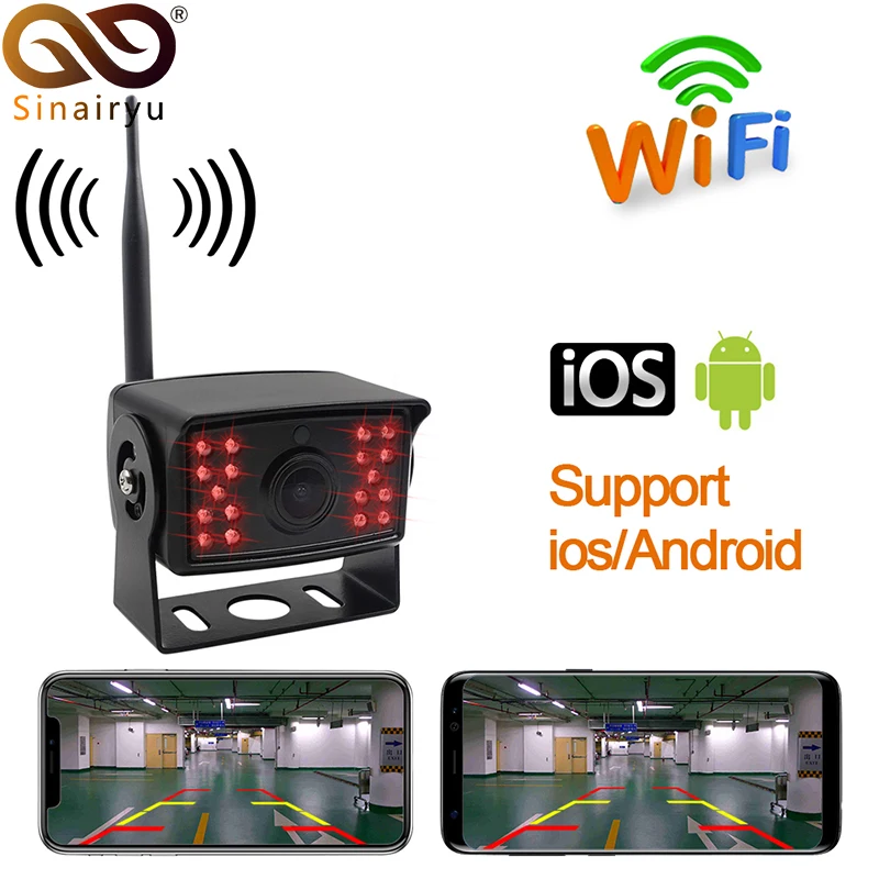 2019 беспроводная камера заднего хода для грузовика RV кемпера прицепа. Wi Fi