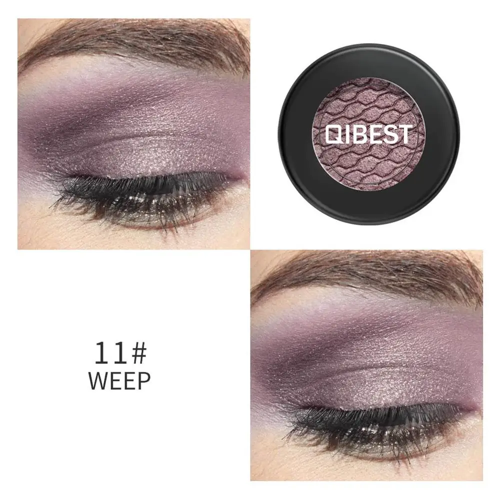 Qibest Shimmer Тени для век Пигмент макияж для глаз sombras de ojos профессиональный блеск Тени для век Крем Розовый Красный Синий Фиолетовый Cosemtics - Цвет: 11