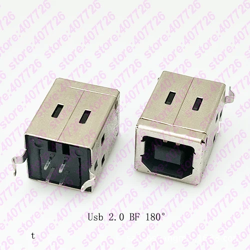 5 шт. разъем USB 2 0 гнездовой типа B 90 градусов для пайки печатной платы интерфейс