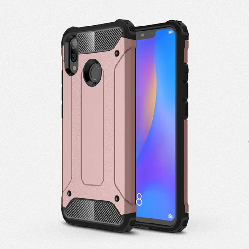 

For Huawei Nova 3i Case Hybrid PC TPU 2in1 Cover For P Smart Plus Silicone Shockproof silicone Hard Tough Rubber Armor Coque