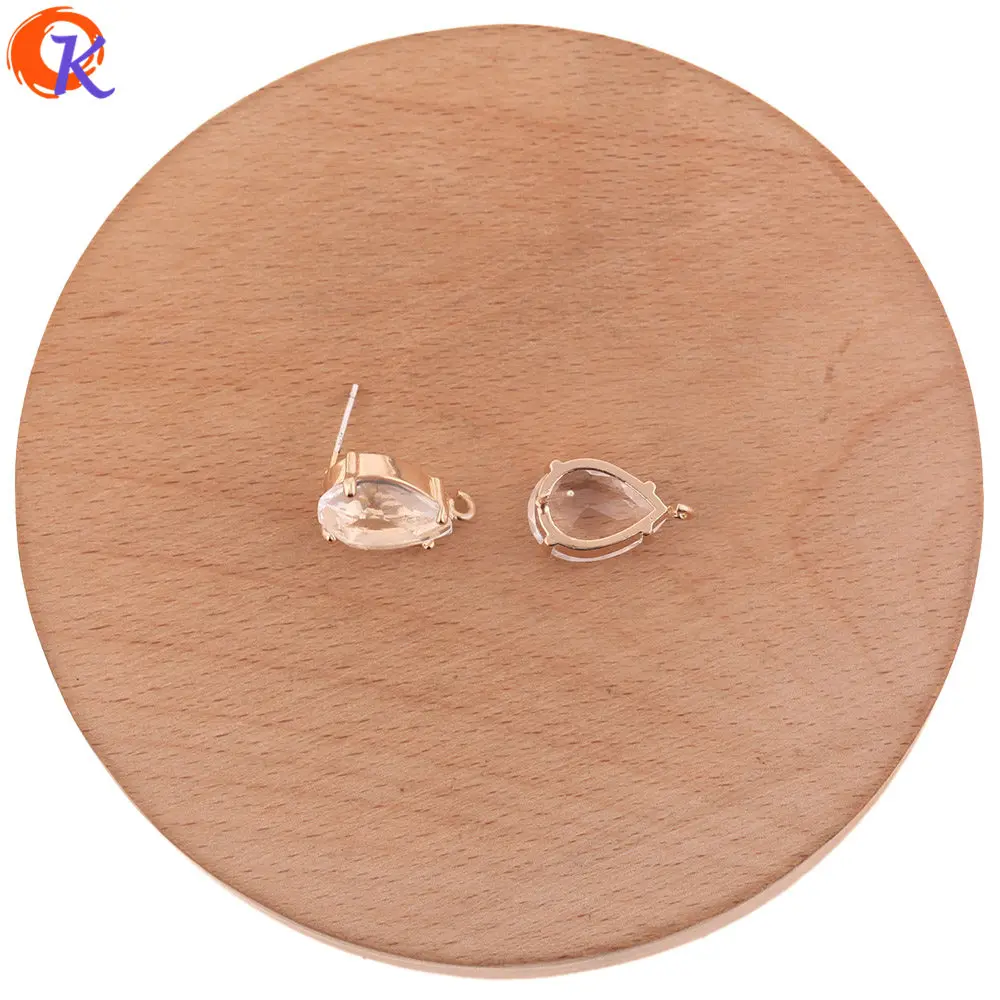 

Cordial Design 30Pcs 10*17MM Jewelry Accessories/Hand Made/DIY Making/Crystal Earrings Stud/Silver Needle/Earring Findings