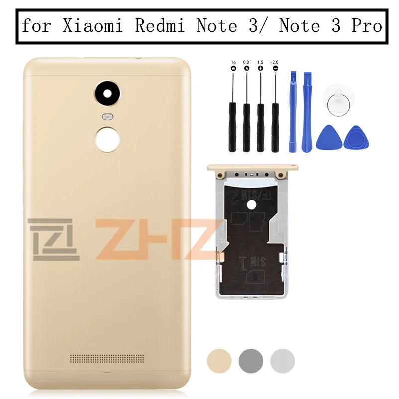 

Original For Xiaomi Redmi Note 3/ Note 3 Pro Battery Back Cover Rear Door Housing + Side Key Card Tray Holder Repair Spare Parts