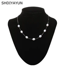 SHDIYAYUN Pearl Necklace Pearl Jewelry 925 Sterling Silver Jewelry For Women Natural Pearl 8-9mm Water Drop Babysbreath Gift SHDIYAYUN Pearl Necklace Pearl Jewelry 925 Sterling Silver Jewelry For Women Natural Pearl 8-9mm Water Drop Babysbreath Gift