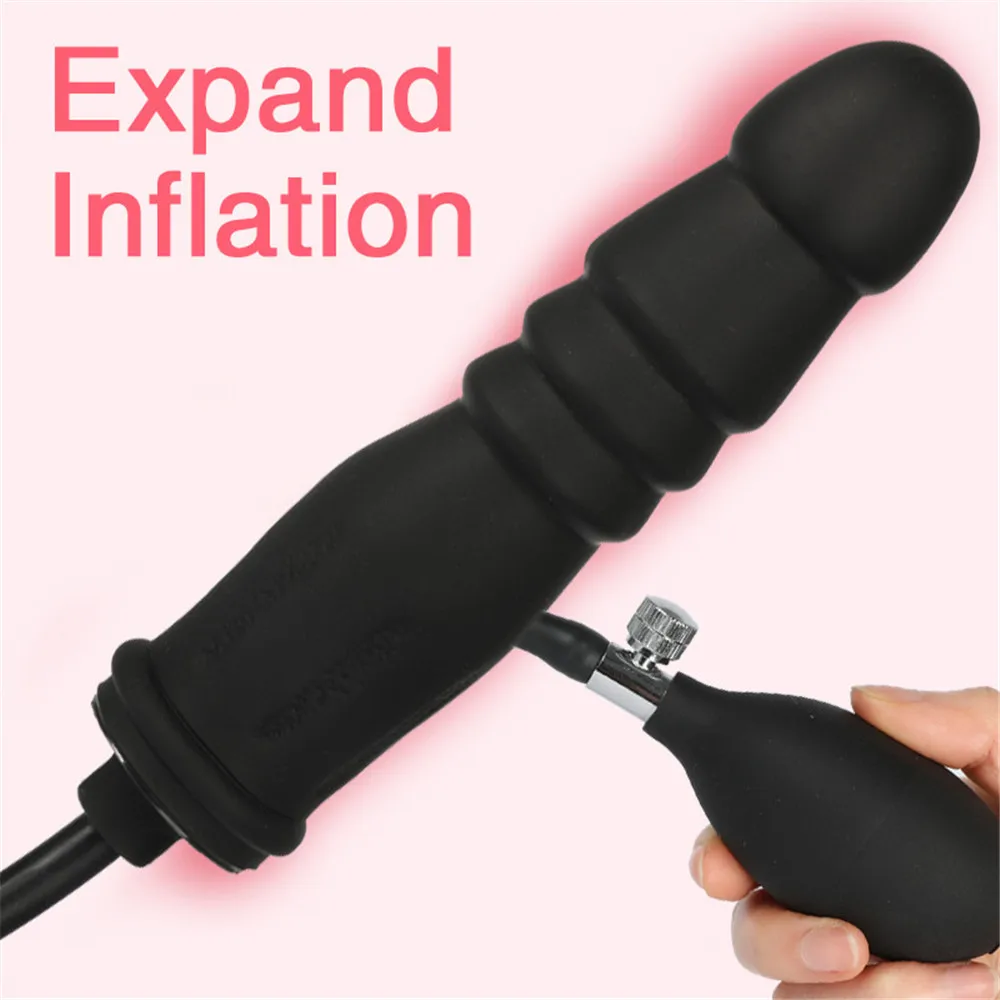 Inflatable Anal Dildo Plug Expandable Butt Plug With Pump Adult Products Silicone Sex Toys for Women Men Anal Dilator Massager
