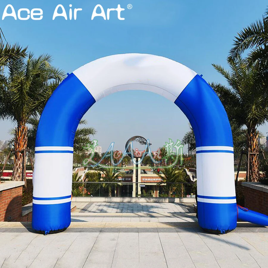Индивидуальные 4m W рекламные надувные изогнутые арки, круговой вход с логотипом для открытия торжеств
