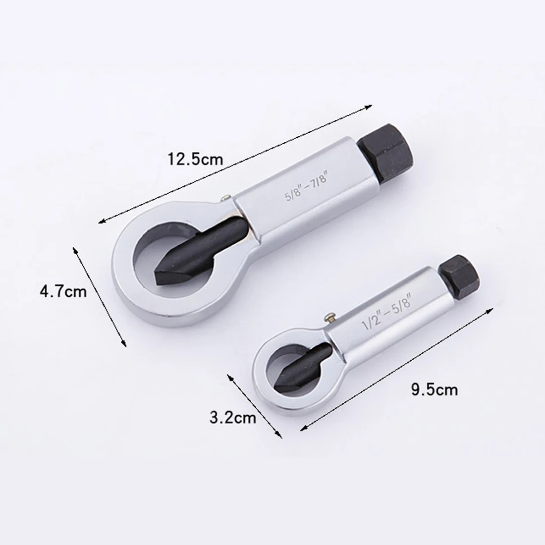 

Proffessional Adjustable 1/2''-5/8'' & 5/8"-7/8" Nut Splitter Cracker 12-16mm Nut Remover Extractor Tool