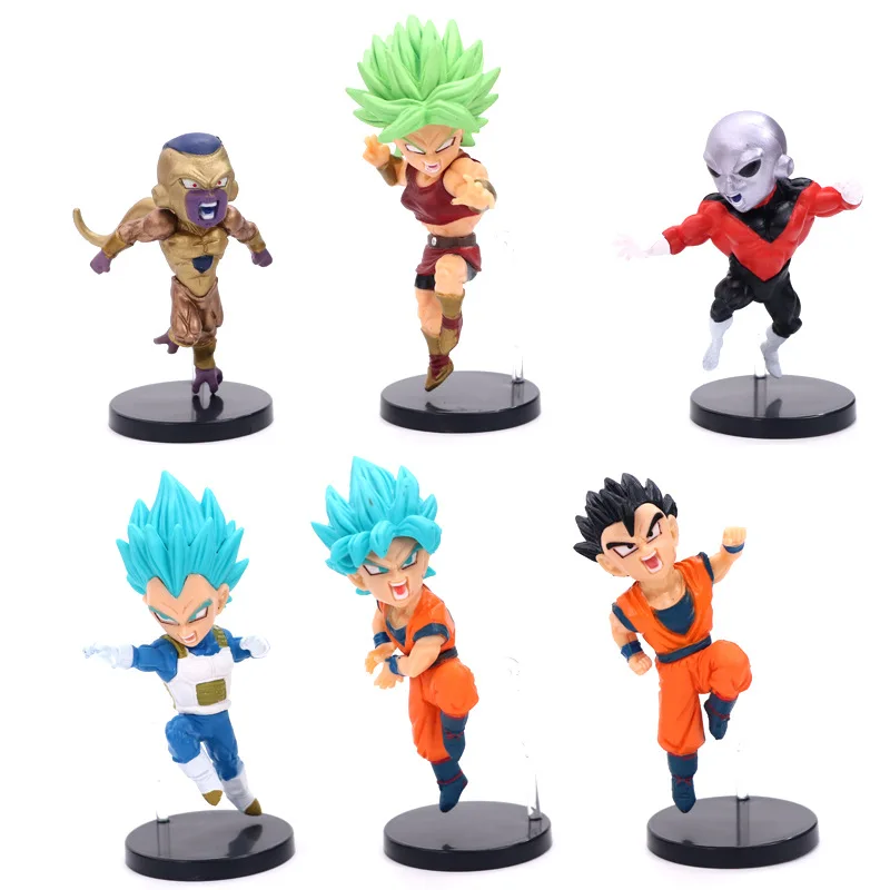 Us 1487 7 Off6pcsset Dragon Ball Z Super Saiyan Son Goku Gohan Vegeta Gogeta Broly Wcf Anime Pvc Action Figure Model Toys In Action Toy Figures