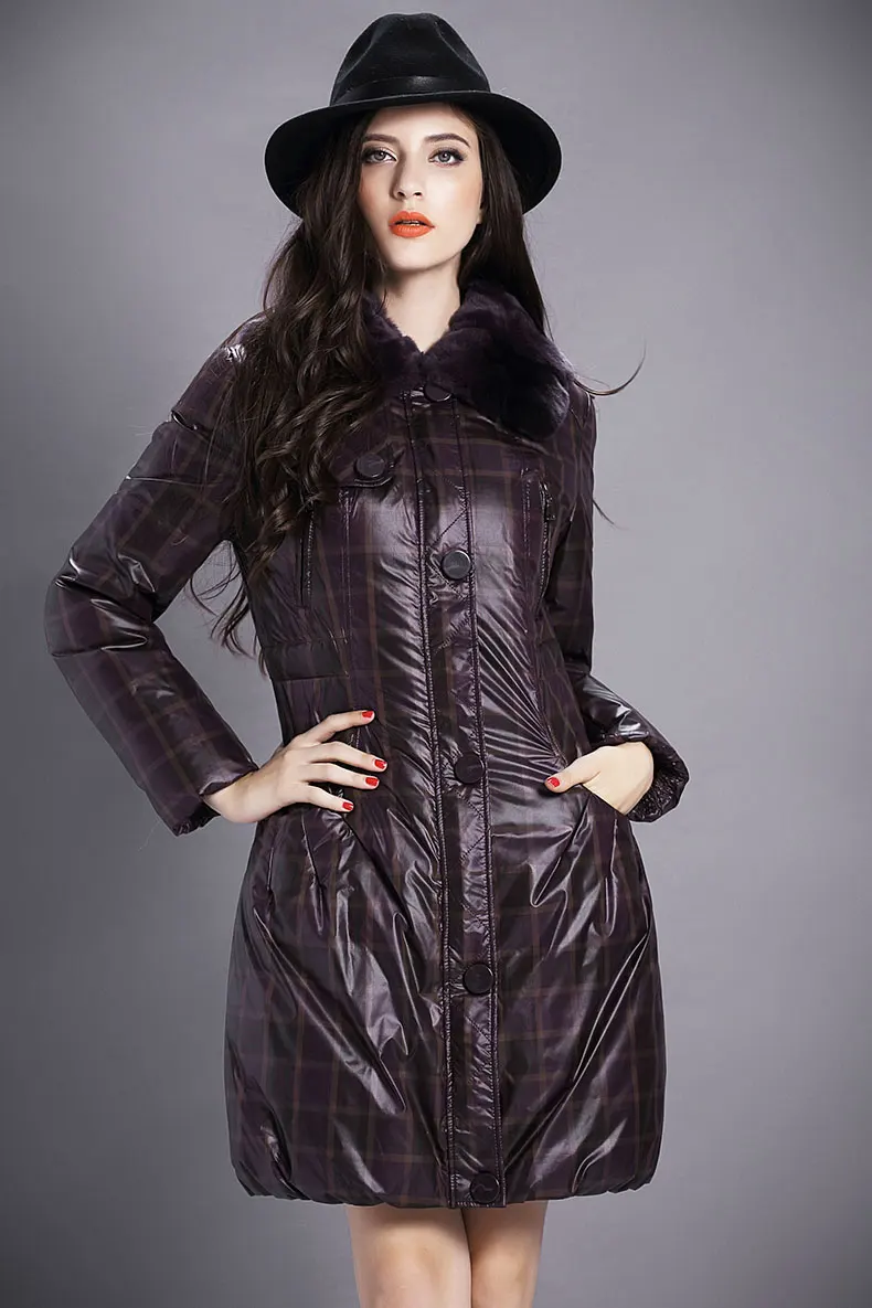 Women Bright Winter Coat Adjustable Waist Long Jackets Female 2018 New Padded Plaid Coats Hooded Autumn Warm Jacket AS037 (8)