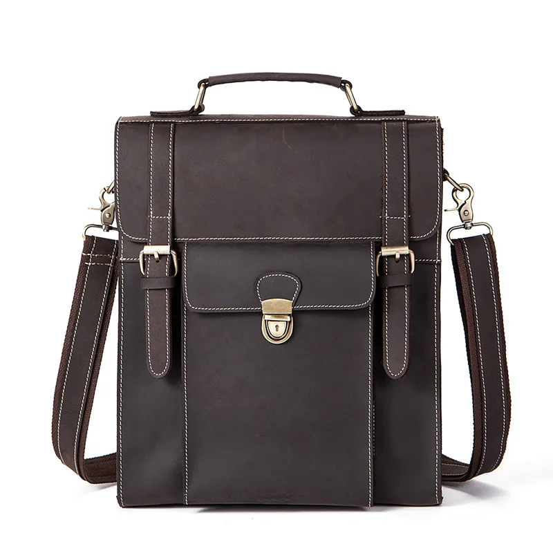 Genuine Leather Men Backpack Casual Men's Daypacks Laptop Bag Men Bag ...