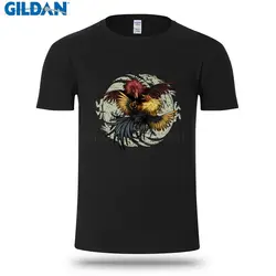 Личность для мужчин футболка 3Xl Инь-Ян Gallos по Rollinlow черная хлопковая тема