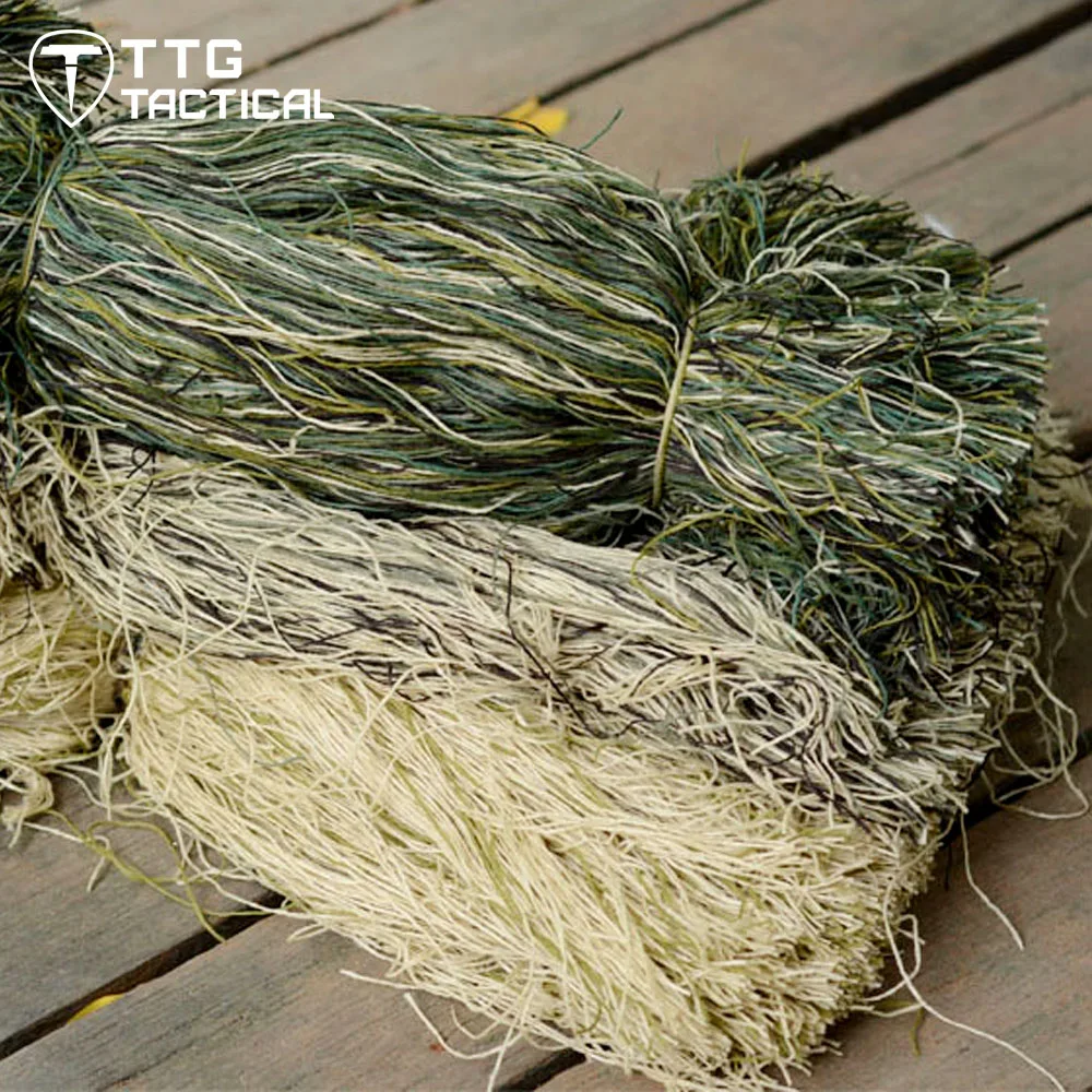 1Bag/Lot Synthetic Thread Burlap Yarns For Ghillie Suit & Camouflage Netting Hunting Wargame Sniper Ghilly Suit Woodland Desert 1Bag/Lot Synthetic Thread Burlap Yarns For Ghillie Suit & Camouflage Netting Hunting Wargame Sniper Ghilly Suit Woodland Desert