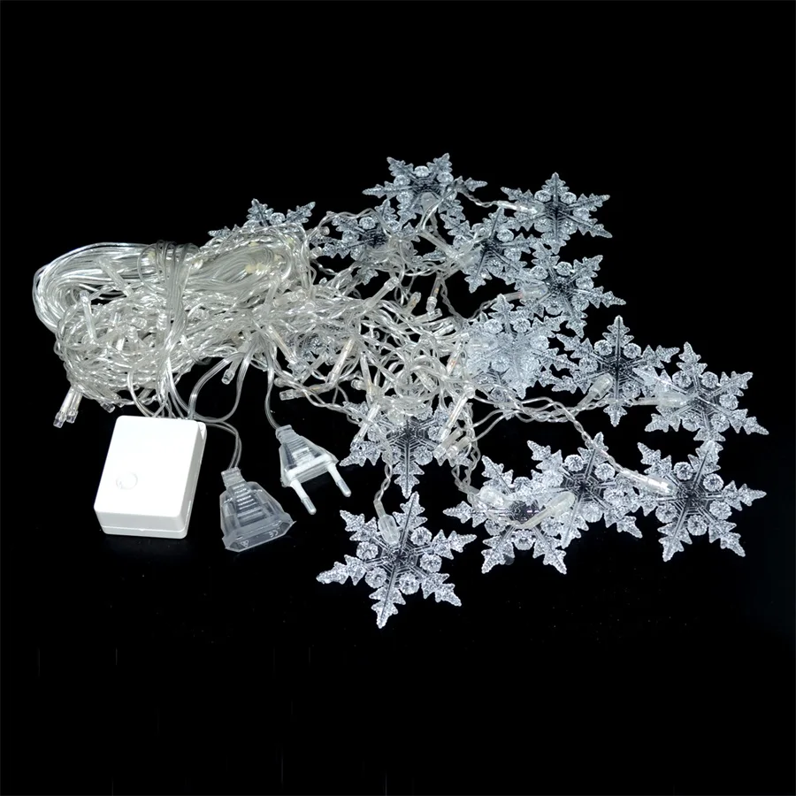 Holiday Lighting 3.5M 96 LED Snowflake Fairy Curtain LED String Lights Outdoor Christmas Lights For Home Party Xmas Decoration Holiday Lighting 3.5M 96 LED Snowflake Fairy Curtain LED String Lights Outdoor Christmas Lights For Home Party Xmas Decoration