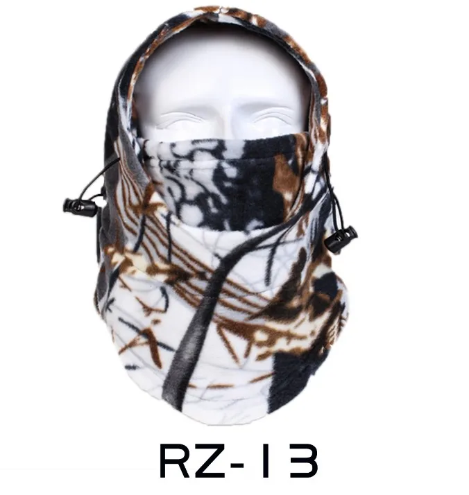 

bionic camouflage hunting thick fleece warm winter jacket headgear mask outdoor riding sports caps Windproof Weatherization