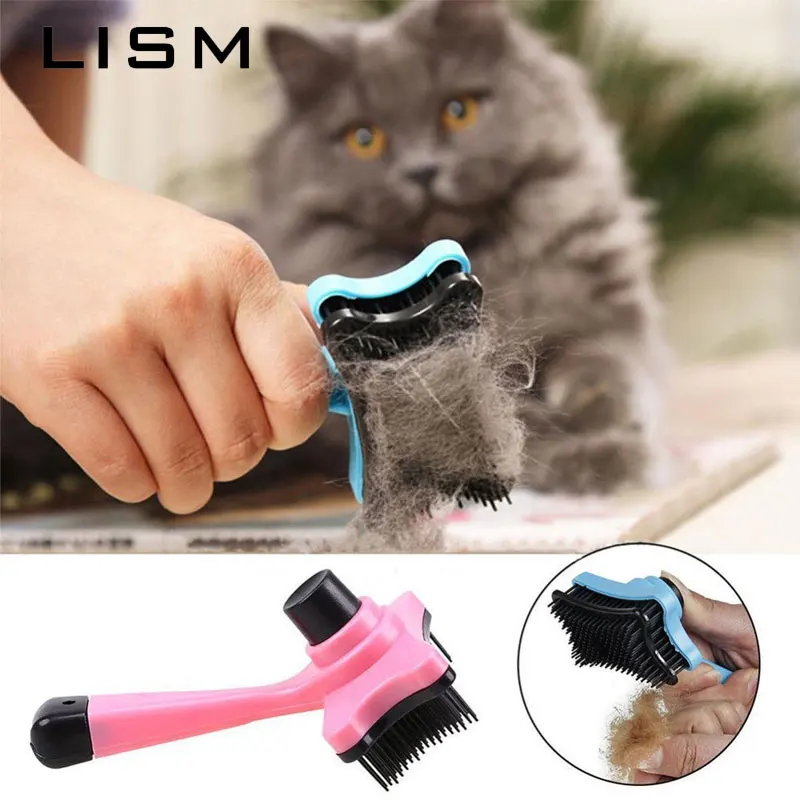 

2019 Pet Dog Cat Hair Removal Deshedding Comb Efficient Pet Grooming Combs Dog Bath Cat Cleaning Supplies Tool Hair Removal Comb
