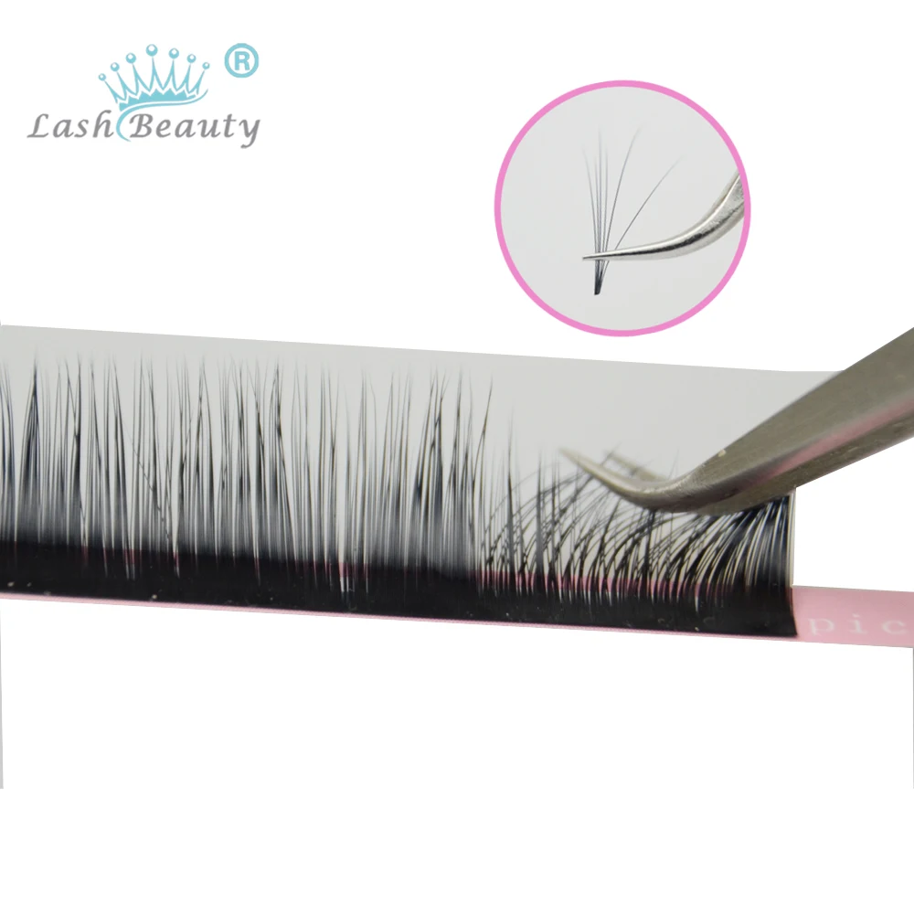 10 Trays Camellia Eyelash 3D-6D 0.03-0.07 Easy Fanning Natural Camellia Auto Fan Eyelashes Extension Golden Box High Quality 5