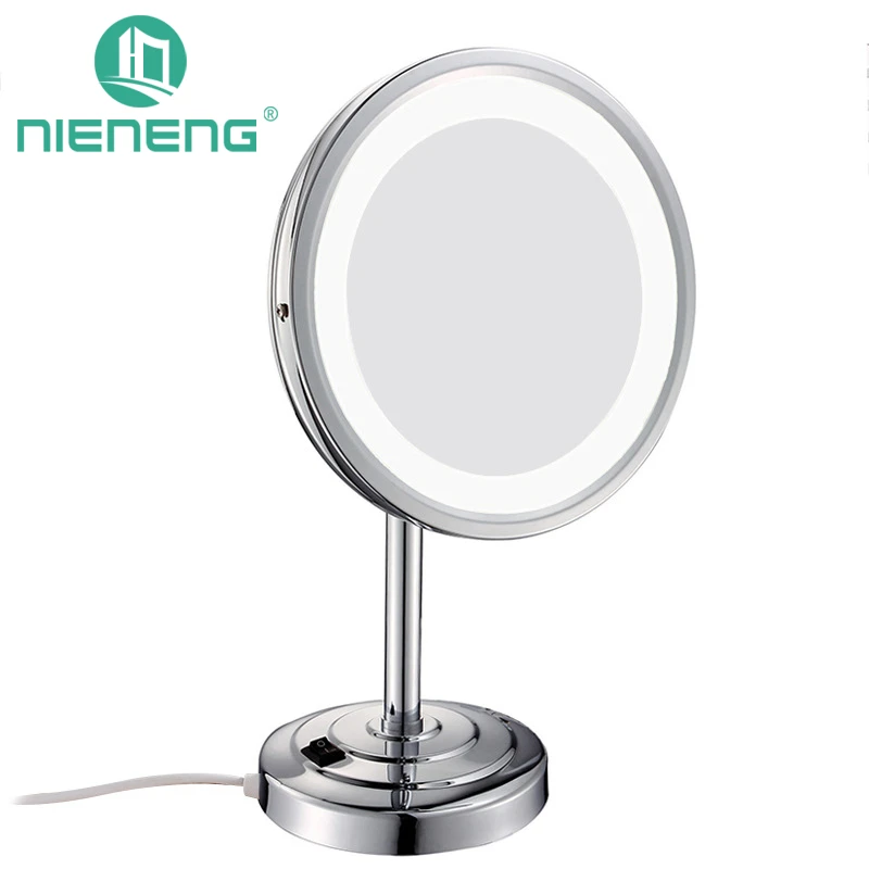 

Nieneng Led Mirror Makeup Mirrors Bathroom LED Light Mirror 5X Cosmetic Bath Mirror Make up Toilet Magnifying Fixtures ICD60538