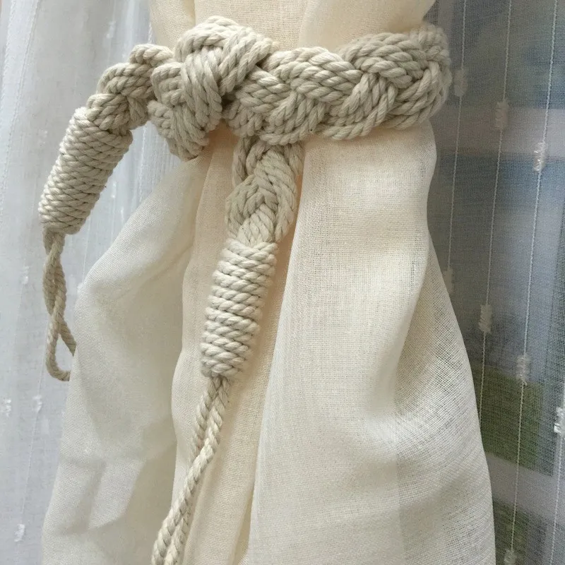 Best Selling Curtain Tiebacks Pure Handmade Braided Holdbacks Window