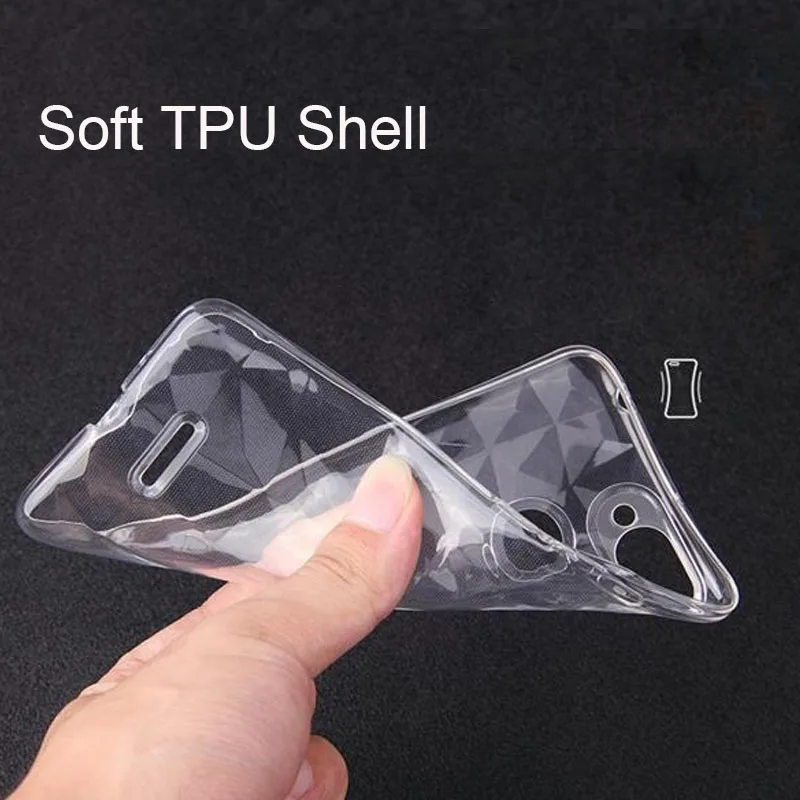 3D Diamond Patterned Transparent Soft TPU Case Cover on sfor Xiaomi Mi 9 se A2 Redmi S2 6A Note 5 5A 7 Clear Silicon Phone Capa  (4)